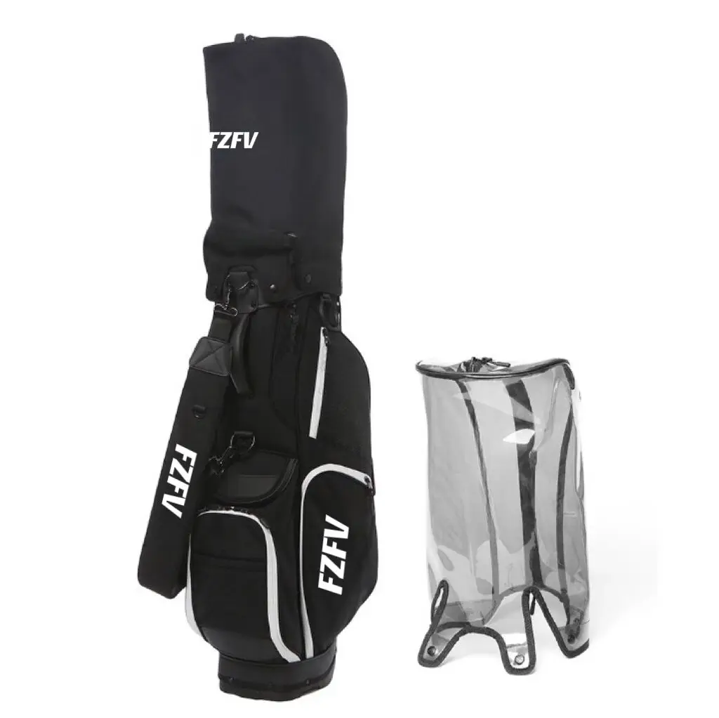 Golf Bag 2025 Unisex Nylon Fabric Golf Stand Bag Waterproof And Wear Resistant Black And White Golf Club Bag