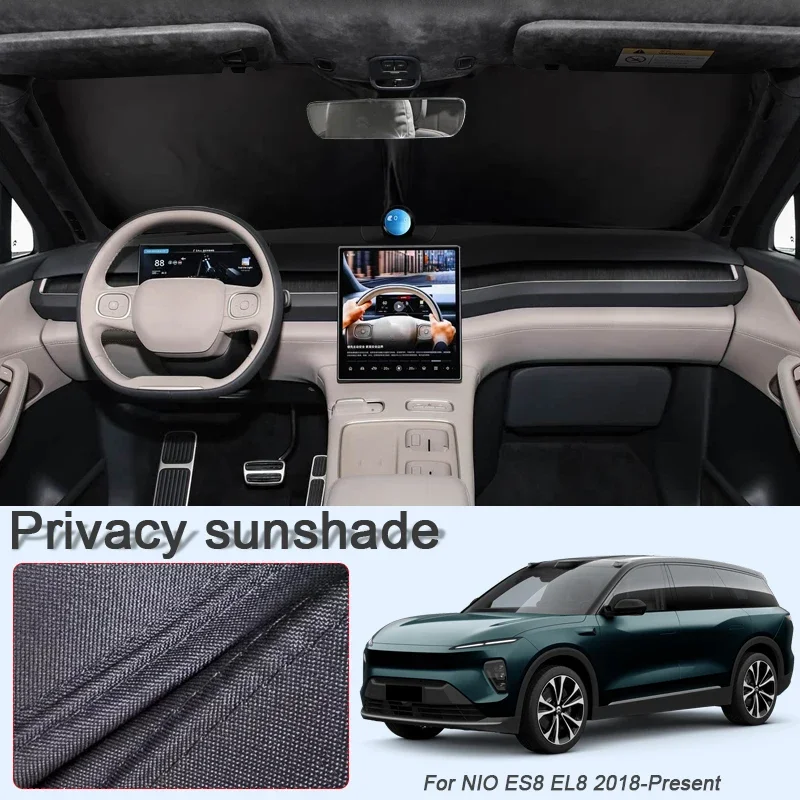 Car Black Windows Privacy Sunshade For NIO ES8 EL8 2018-Present Auto Anti-UV Heat Insulation Protect Cover Interior Accessories