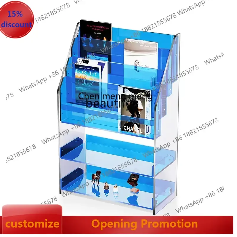 

ss7486 Acrylic Reading Bookshelf and Storage Shelf Library Home Storage Integrated Layered Floor Simple Picture Book Rack shelve