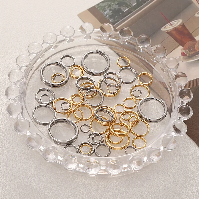 

10-100Pcs/lot Stainless Steel Jump Rings For Jewelry Making Double Loops Split Rings Connectors DIY Necklace Bracelet Findings