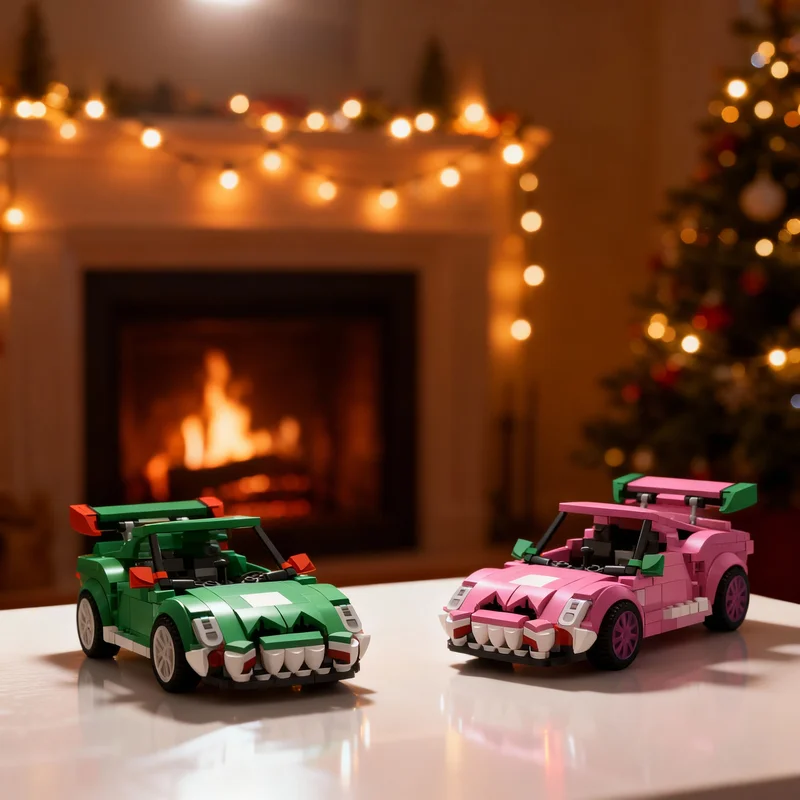 

Набор для сборки модели MOC City Champions: Рекси и Рокси, 556 деталей, с инструкциями, конструктор, креативные кирпичики, подарок на Рождество