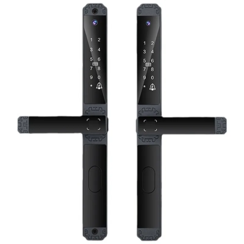 European cat eye smart lock all graffiti home apartment fingerprint password lock