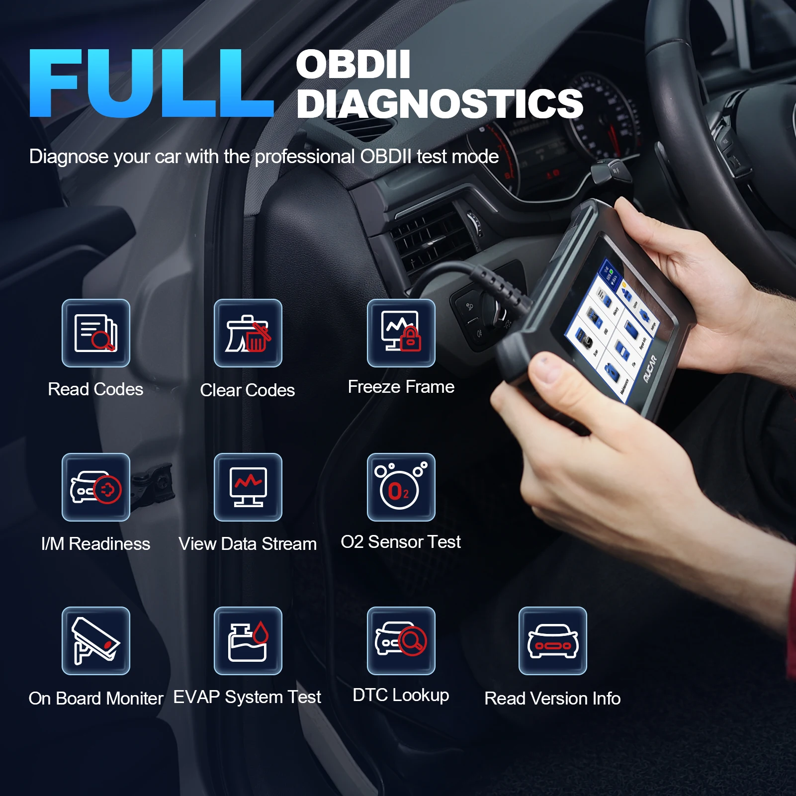 MUCAR CS6 OBD2 Scanner 6 Strumenti diagnostici del sistema Olio/EPB/SAS/ETS/TPMS/ABS/DPF Reset Lettore di codici per auto Diagnosi Strumenti