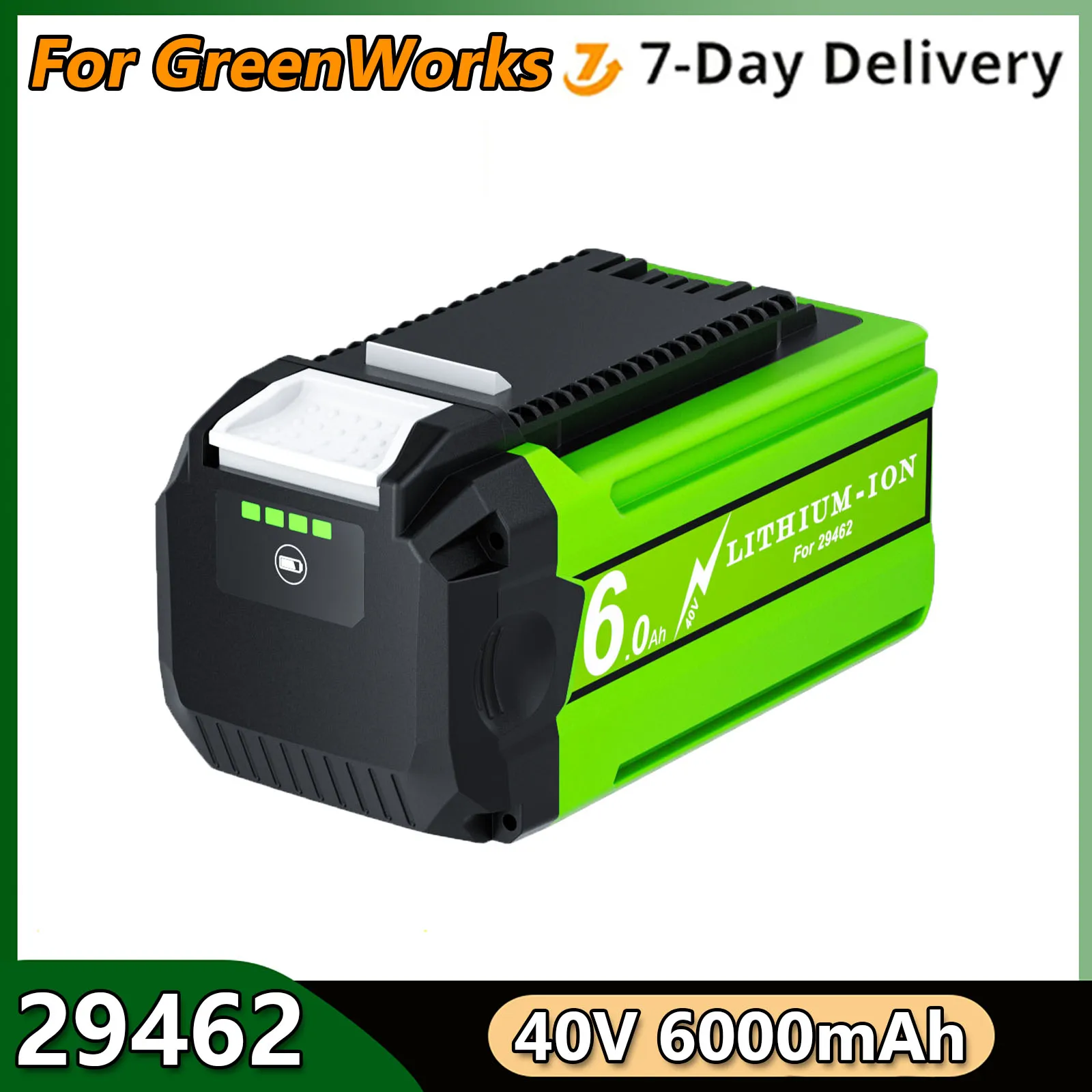 Replacement Battery For Greenworks 29462 40v 6000mAh Rechargeable Battery For 29472 29282 29482 29252 Power Tools Batteries