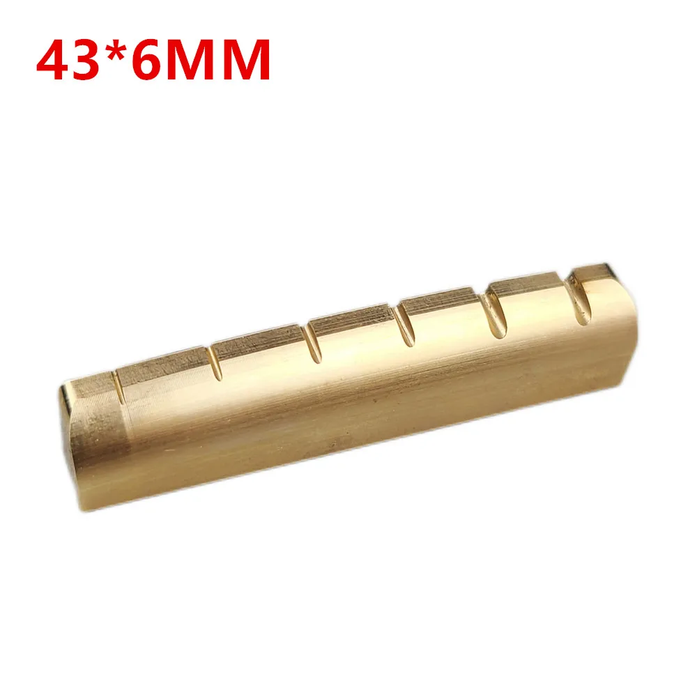 1 Piece Solid Brass Metal Electric Guitar Nut 43mm for Gibson Les Paul LP SG Style Electric or Acoustic Guitars