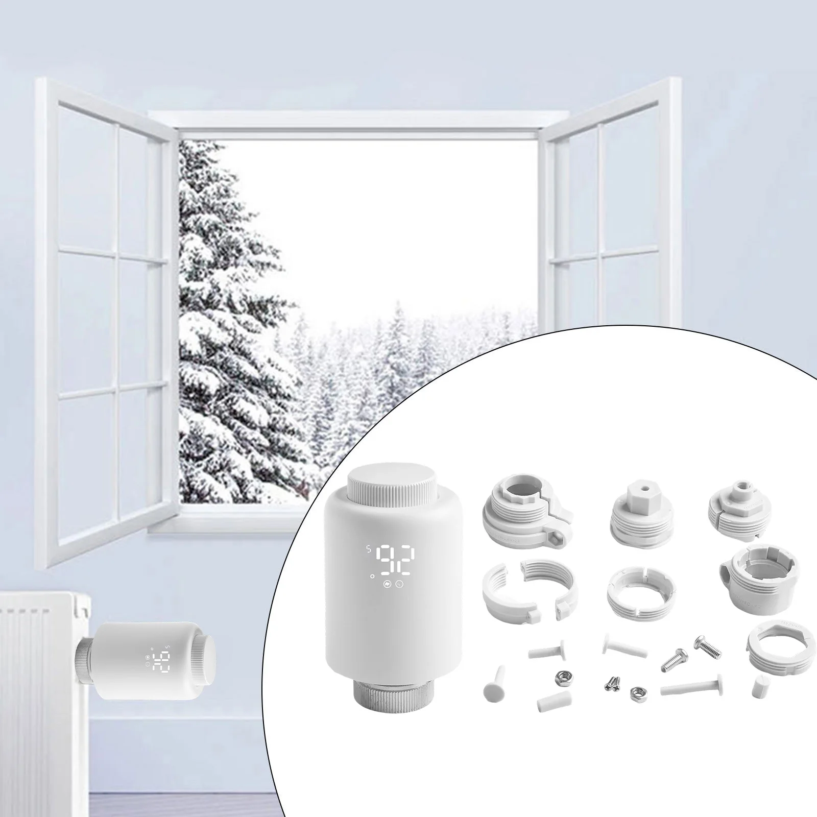 

Smart-ZigBee TRV привод радиатора клапан термостатический клапан радиатора контроллер температуры поддержка Alexa для Google Home