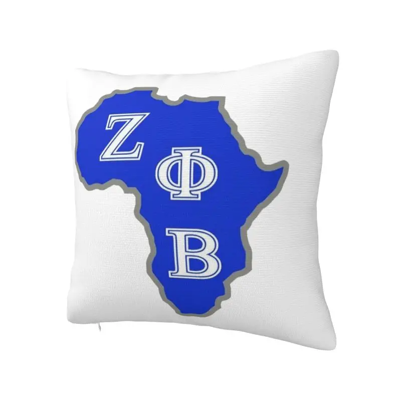 Custom Soft Zeta Phi Beta Sorority Map Throw Pillow Case Home Decor Square Cushion Cover Pillowcover for Sofa