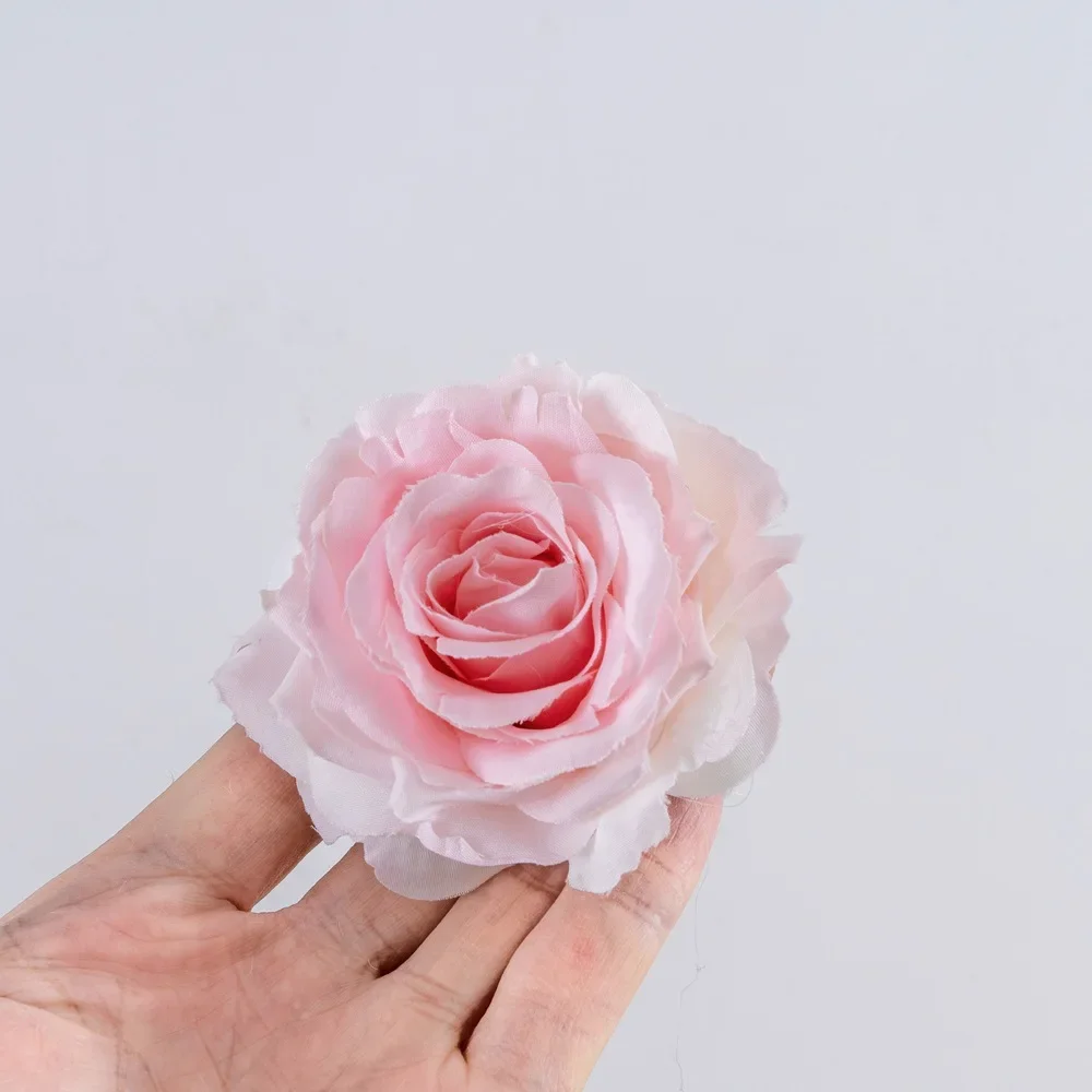 Fake Flowers Rose Heads Simulated Flowers and Green Plants Wholesale Wedding Decoration Crafts Flores Artificiales