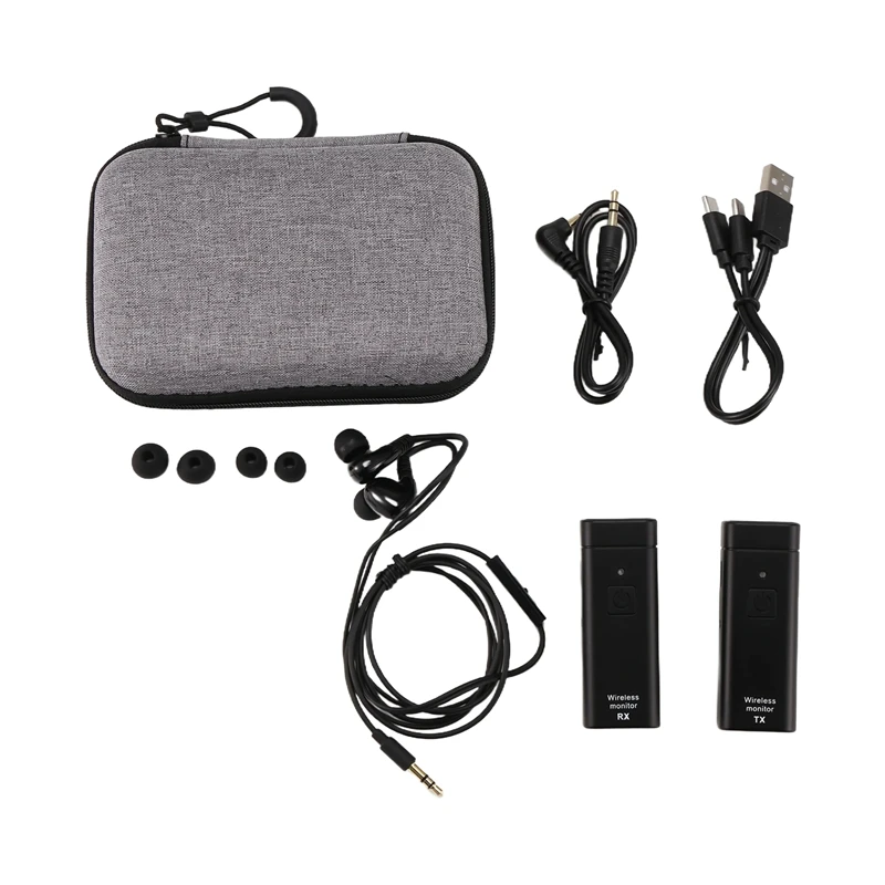 

Wireless Earphone Monitoring System Professional IEM Stereo Transmitter Receiver With Real-Time Ear Return