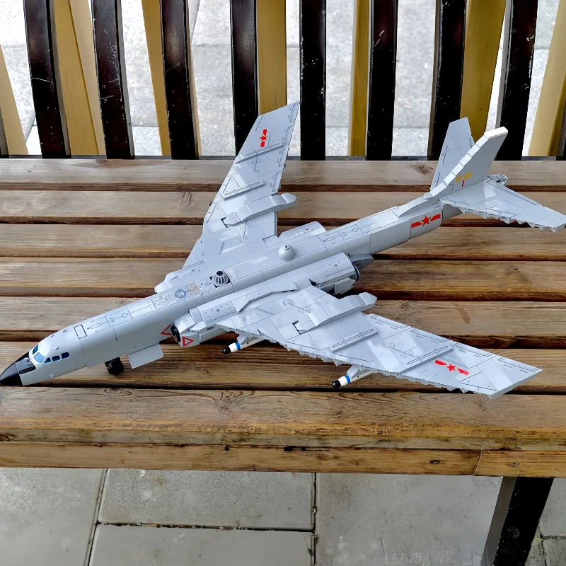 

Building Block Assembly Military Aircraft Model H-6k Bomber Assembly Aircraft Model Boy Birthday Gift Aviation Collection