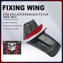 Motorcycle Fixed Wind Wing Spoiler Fairing For DUCATI PANIGALE V2 V2S 2020 2021 2022 2023 ABS Front Aerodynamic Side Winglet