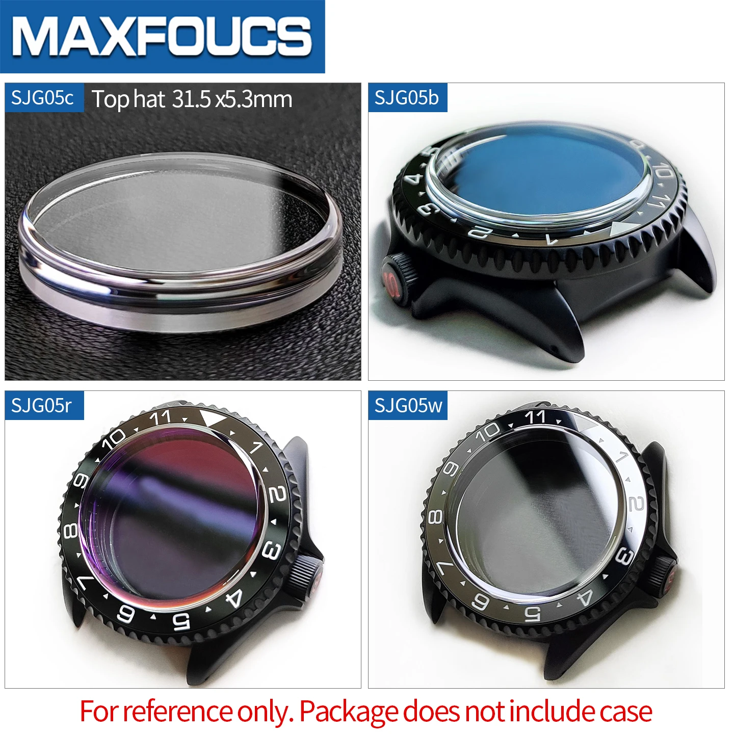 SKX Flat Top Hat Saphirglas 31,5mm MOD SKX007 Klarblau Rot AR Uhren Kristall Reparaturwerkzeuge Zubehör Oberflächenteile – Detail 3