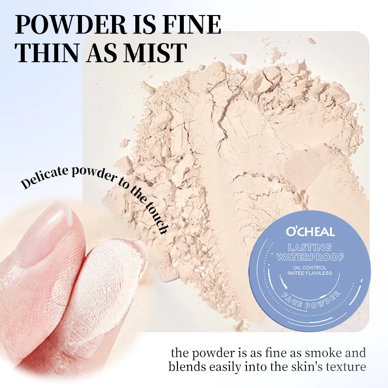 Natural Finish Loose Powder For Oil Control Waterproof Setting Makeup Smooth Pressed Cake Silk Soft Mist Concealer  Makeup