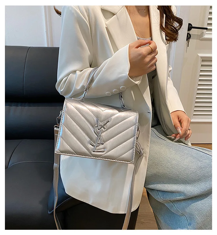

‌2025 New Chain Crossbody Bag - Small Designer Purse for Women, Trendy Mini Shoulder Bag with Metallic Chain