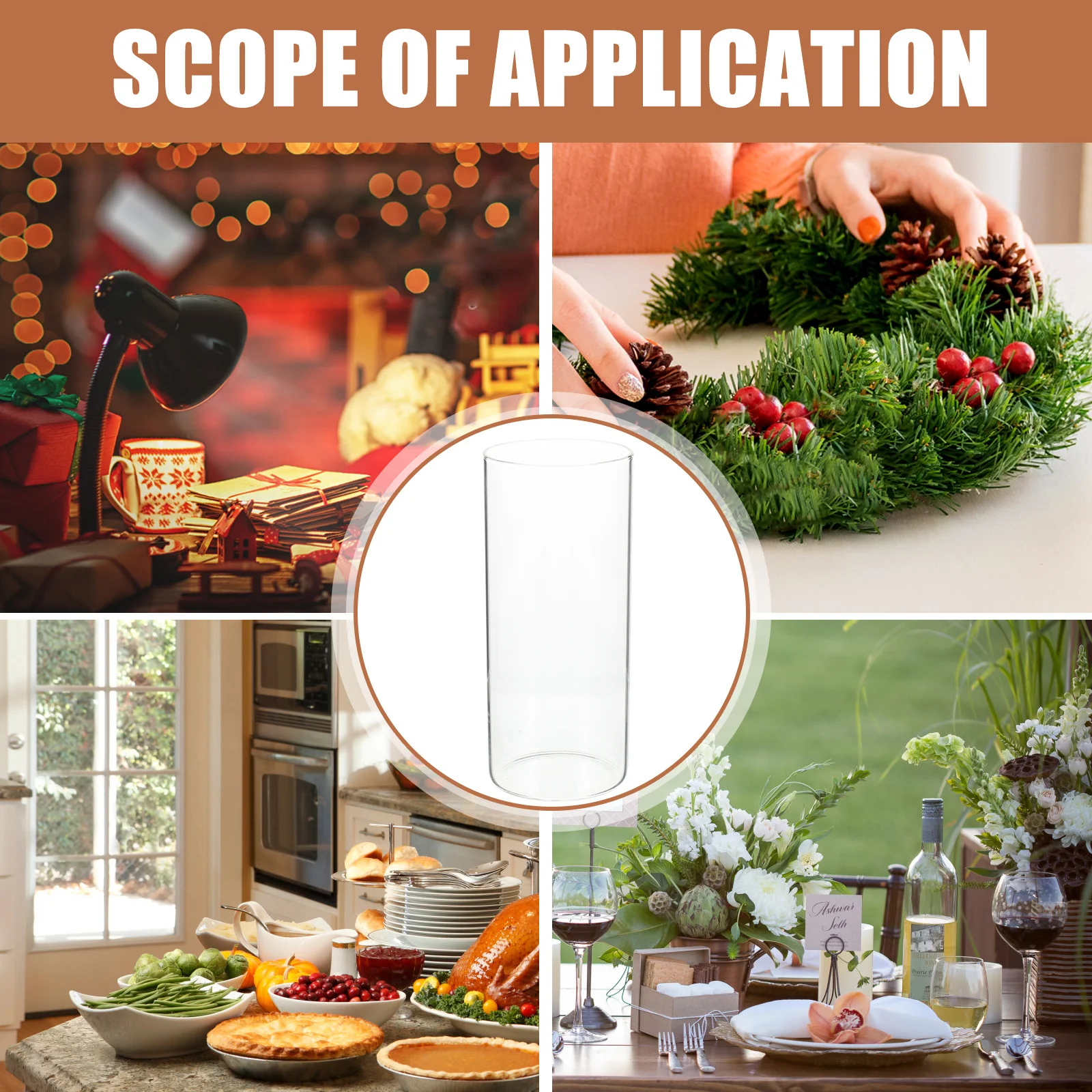 6 قطعة مزهرية زجاجية شفافة على شكل زهرة حامل عائم مائي مزهريات زجاجية لقطع مركزية للطاولة المنزلية #3