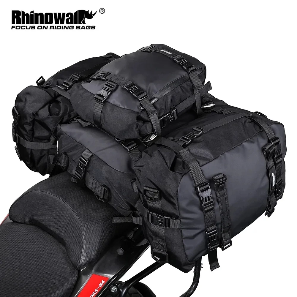 Rhinowalk-오토바이 모토크로스 리어 시트 백, 10L/20L/30L, 방수, 짐 팩, 다기능 범퍼 베일, 싱글 피스 세일 