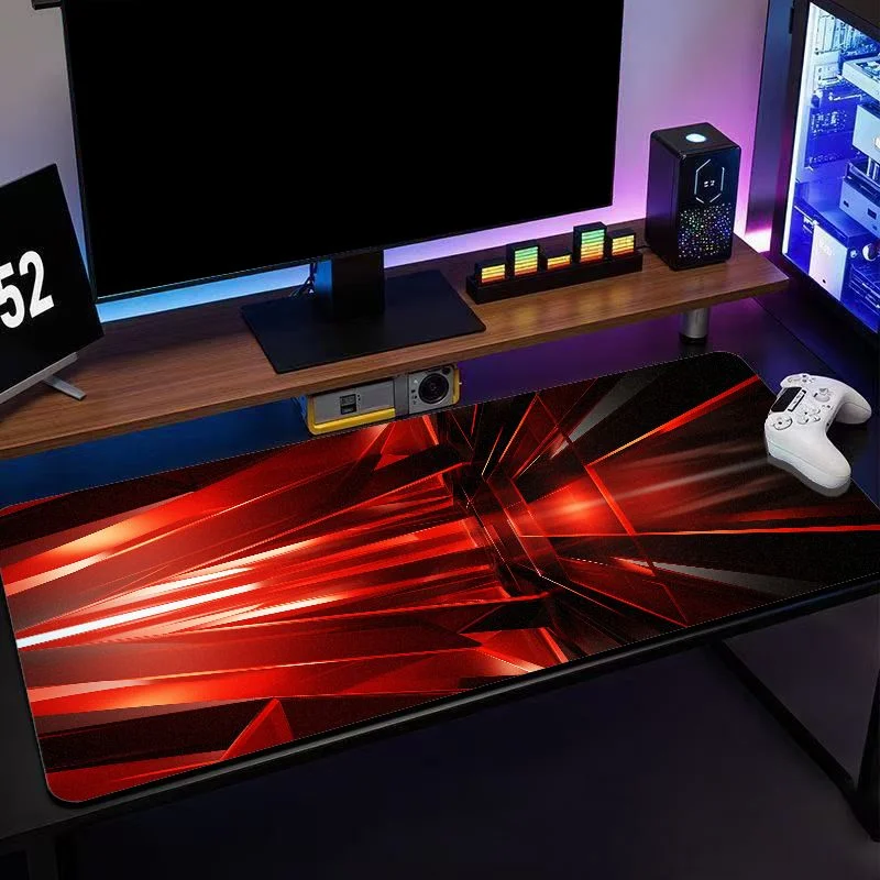 VIKAMA Laser Cut 3D Prism Extended Gaming Mouse Pad Anti Slip Waterproof Large Desk Mat Computer Keyboard Gaming Pad