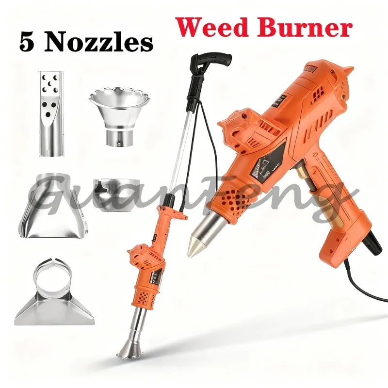 2000W Electric Weed Burner Torch, Thermal Weeding Stick, Multi-use Weed Killer BBQ Igniter Garden Weeder
