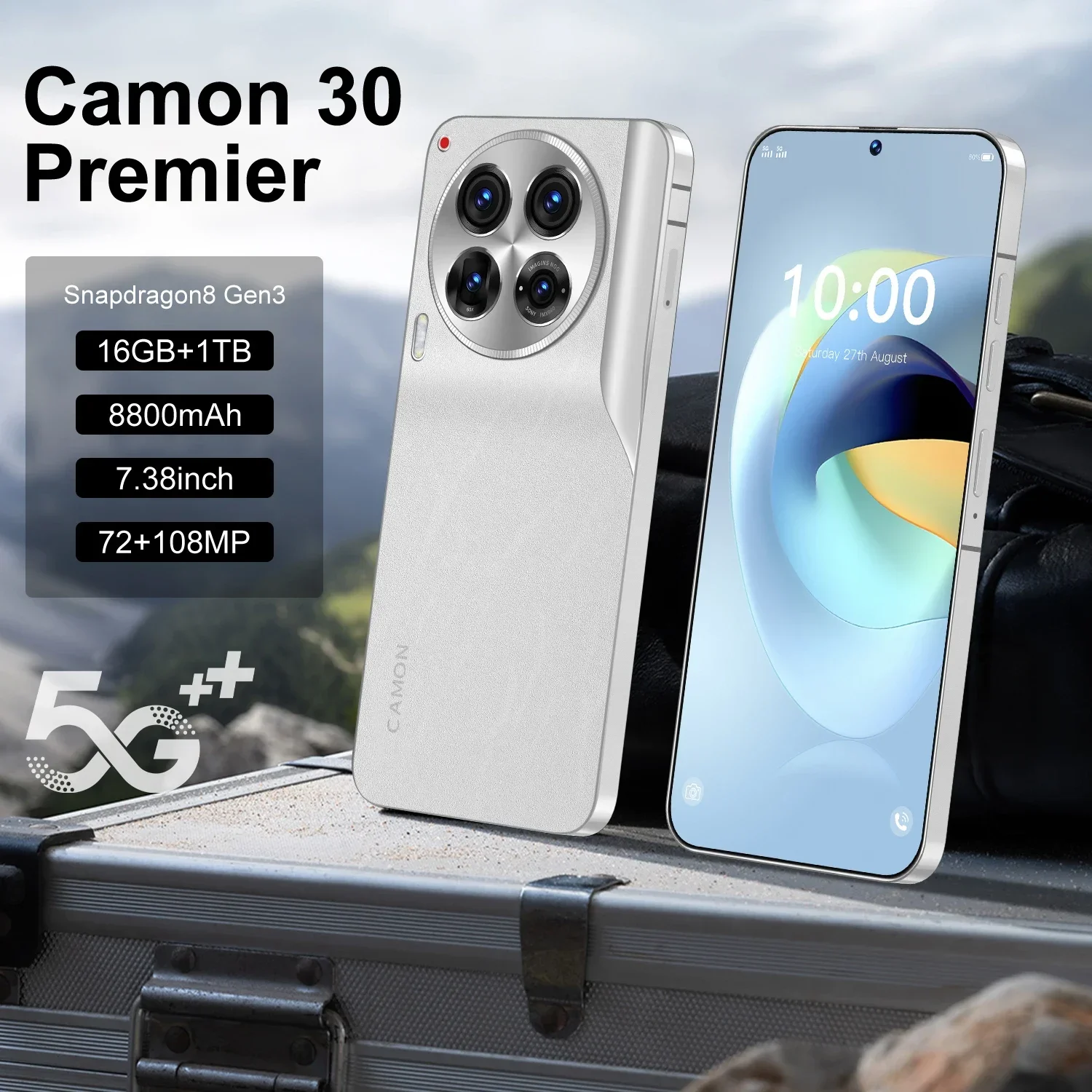 Original  Global Version Camon 30 Premier Smartphone 5G Android 7.3 Inch 16GB+1TB Dual SIM 8800mAh 72+108MP Mobile Phones