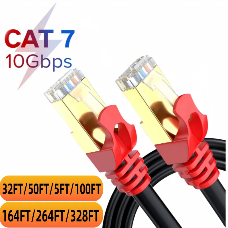 MIZIQIER 10m 20m 30m 50m 80m 100m Cat7 Cat6 Enternet Cable 10Gbps kompatybilny kabel Cat8 do modemu Router Gaming PC PS4/5/6 Xbox