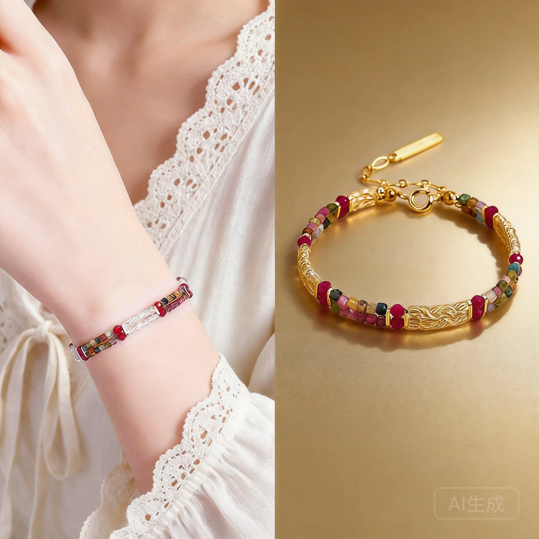 chinese-style-lucky-blessing-faceted-square-crystal-bracelet-for-women-tourmaline-amethyst-obsidian-fortune-bringing-nice-jewelr