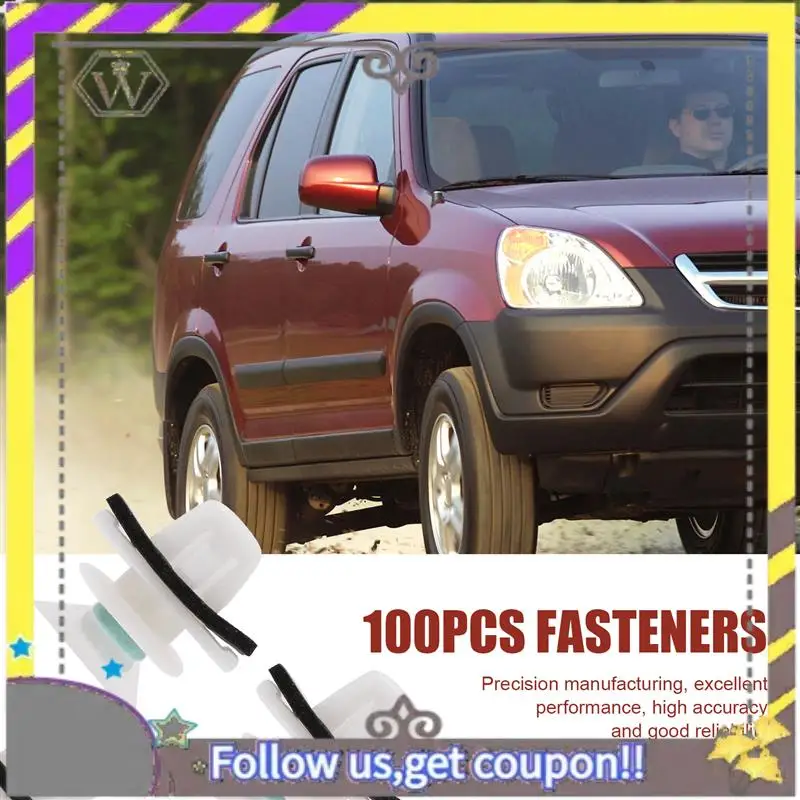 

ABXV-100 Pcs Lower Outer Door Weatherstrip Clip With Sponge Pad For Honda CR-V 2002-On 75315-S9A-004