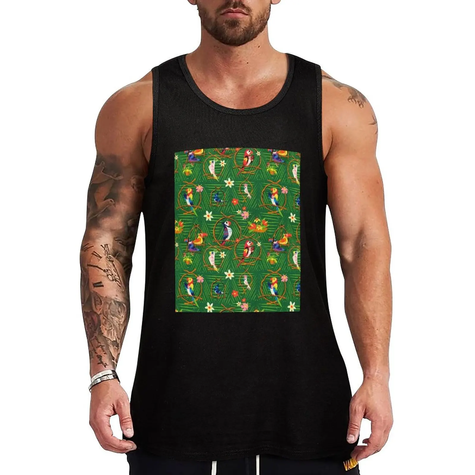 Enchanted Tiki Room Tank Top Casual Daily Tank Top Lightweight Basic Sleeveless
