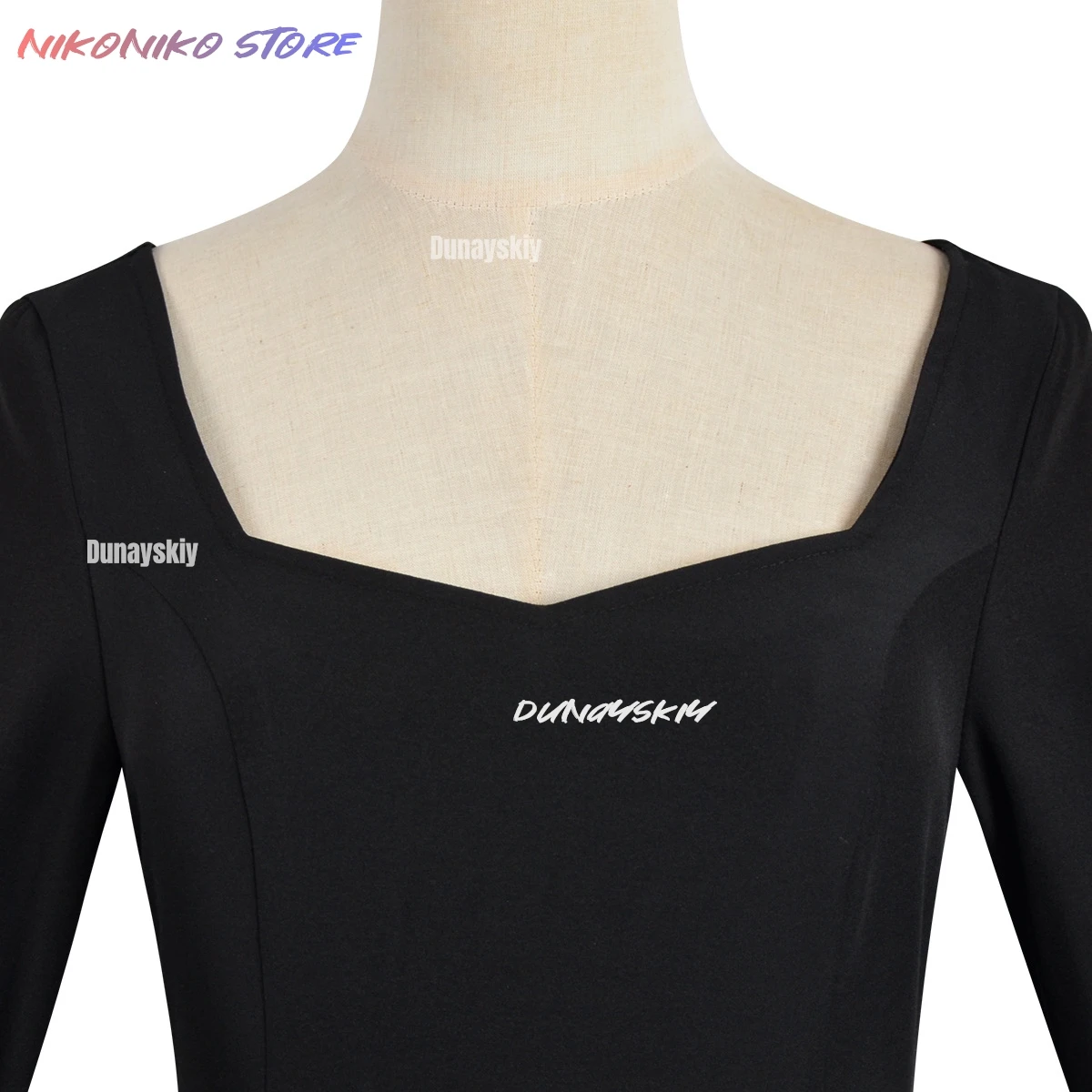 تلفزيون الأربعاء Morticia تأثيري حلي رداء أسود شعر مستعار مجموعة المرأة القوطية فستان ماكسي تنورة الكبار خمر حفلة تنكرية للهالوين