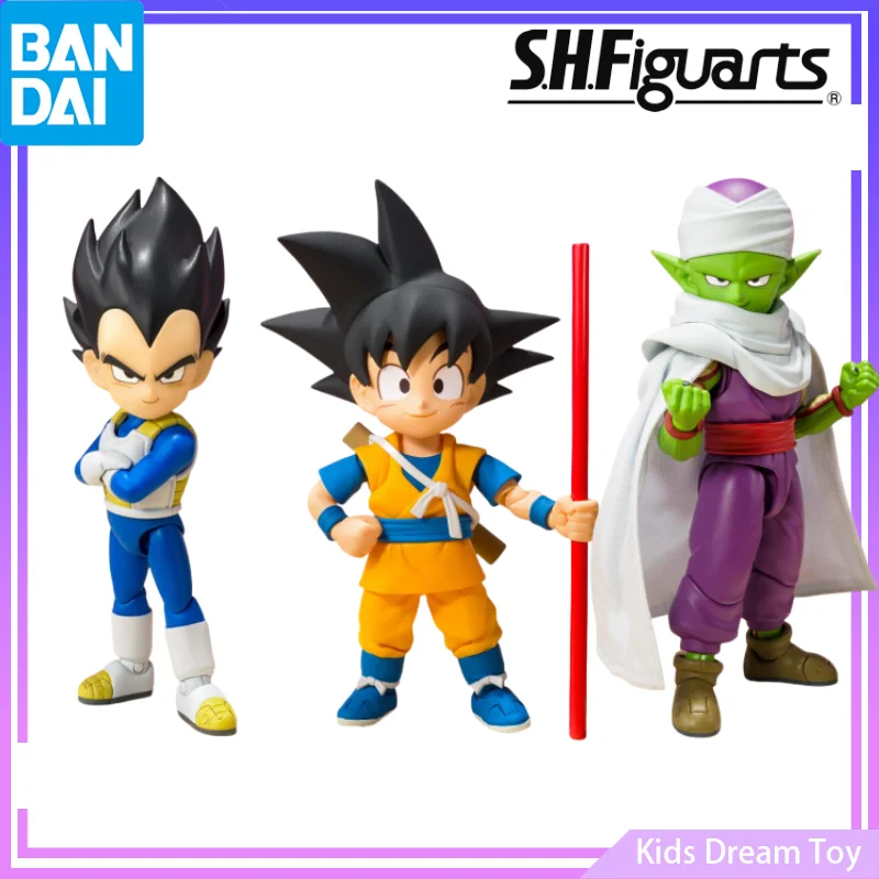 Bandai in Stock Original S.H.Figuarts DragonBall DAIMA Anime -SON GOKU (MINI)&VEGETA (MINI)&PICCOLO (MINI)- Action Figures Toys