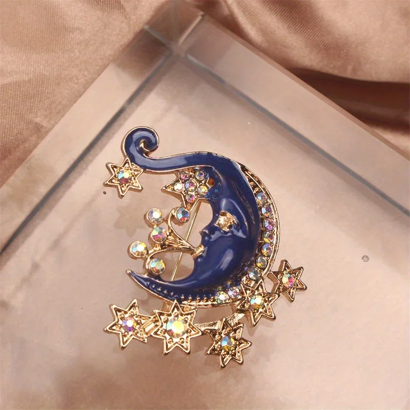 Spitting Bubble Moon Designer Women's Women's Brooch Badge, Luxury Classical Novelty Elegant Beautiful Versatile Simple