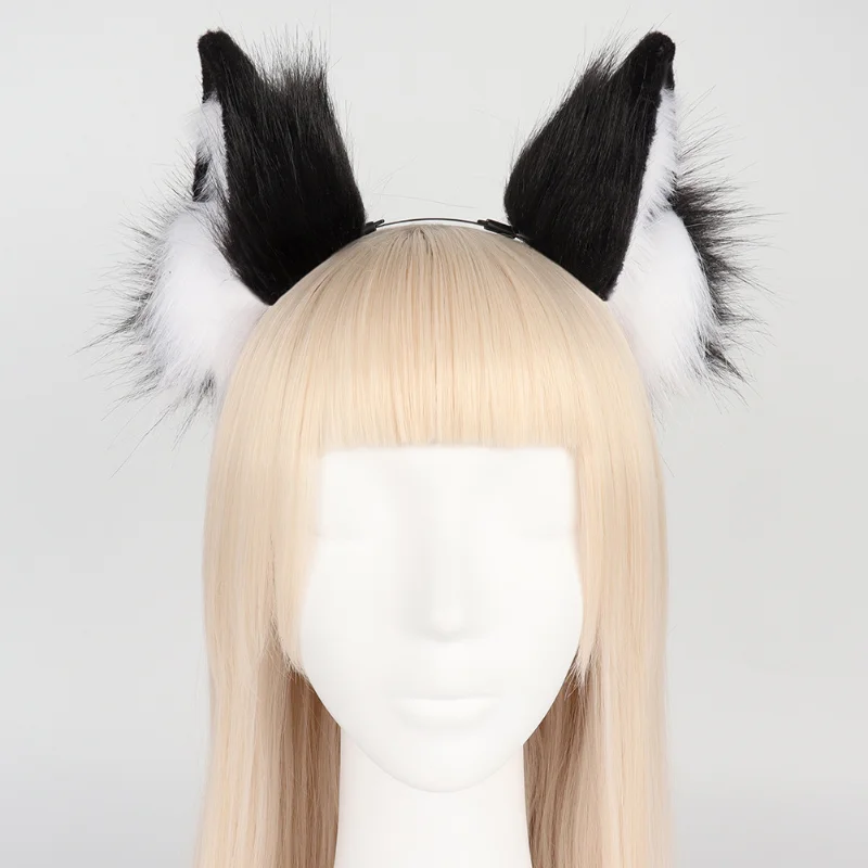 Anime Wolf Ears Headband Sexy Fox Ears Headdress Cosplay Accessories JK Girl Halloween Party Comiccon Cosplay Props Headwear