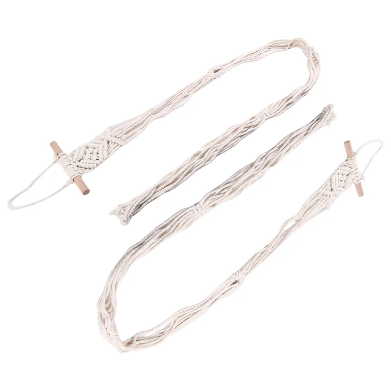 

B50C 2PCS Macrame Hat Hangers Boho Hat Rack Cowboy Hat Hanger Back Of Door Hat Organizer 170Cm