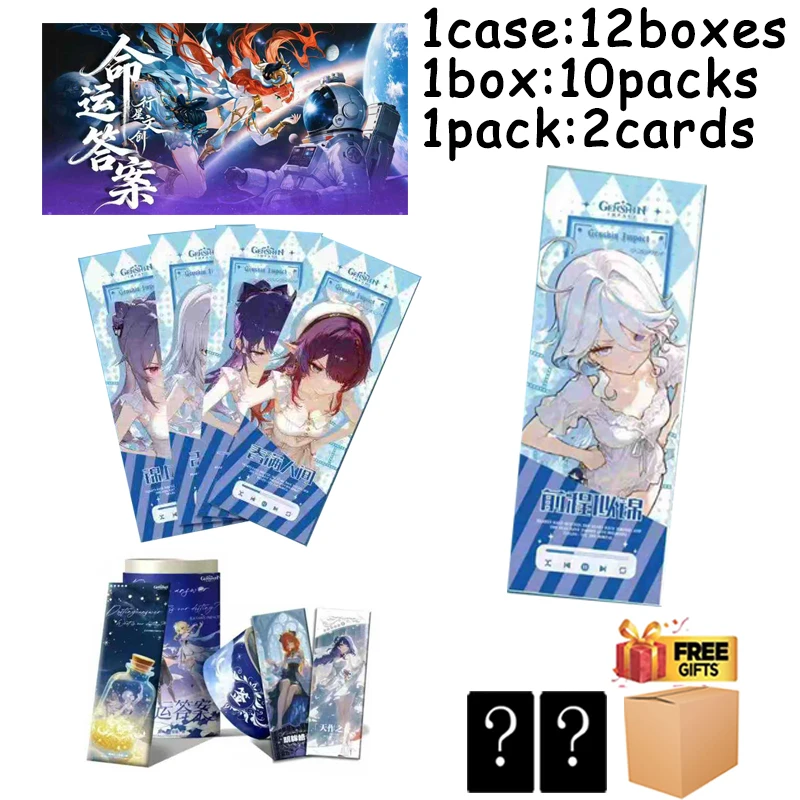

Genshin Impact Collectible Charm Card Series Destiny Themed Art Acrylic Metal Enamel Craft For Anime Lovers Gift Box Edition
