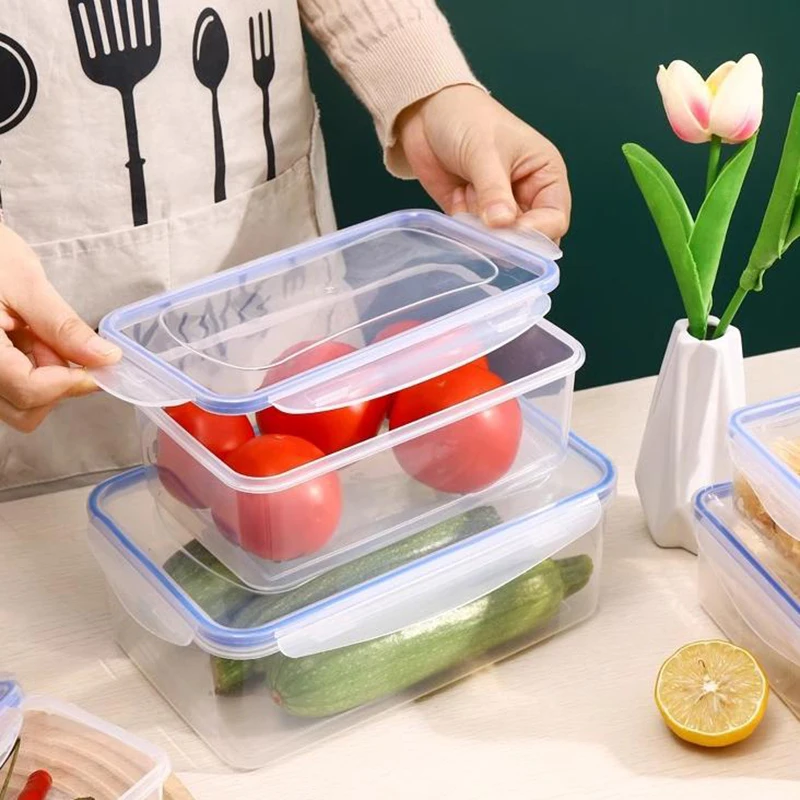 550/1000/1500/2500ml Refrigerator Food Storage Box With Plastic Lid Prepare Food Freshness Preservation Box Picnic Box