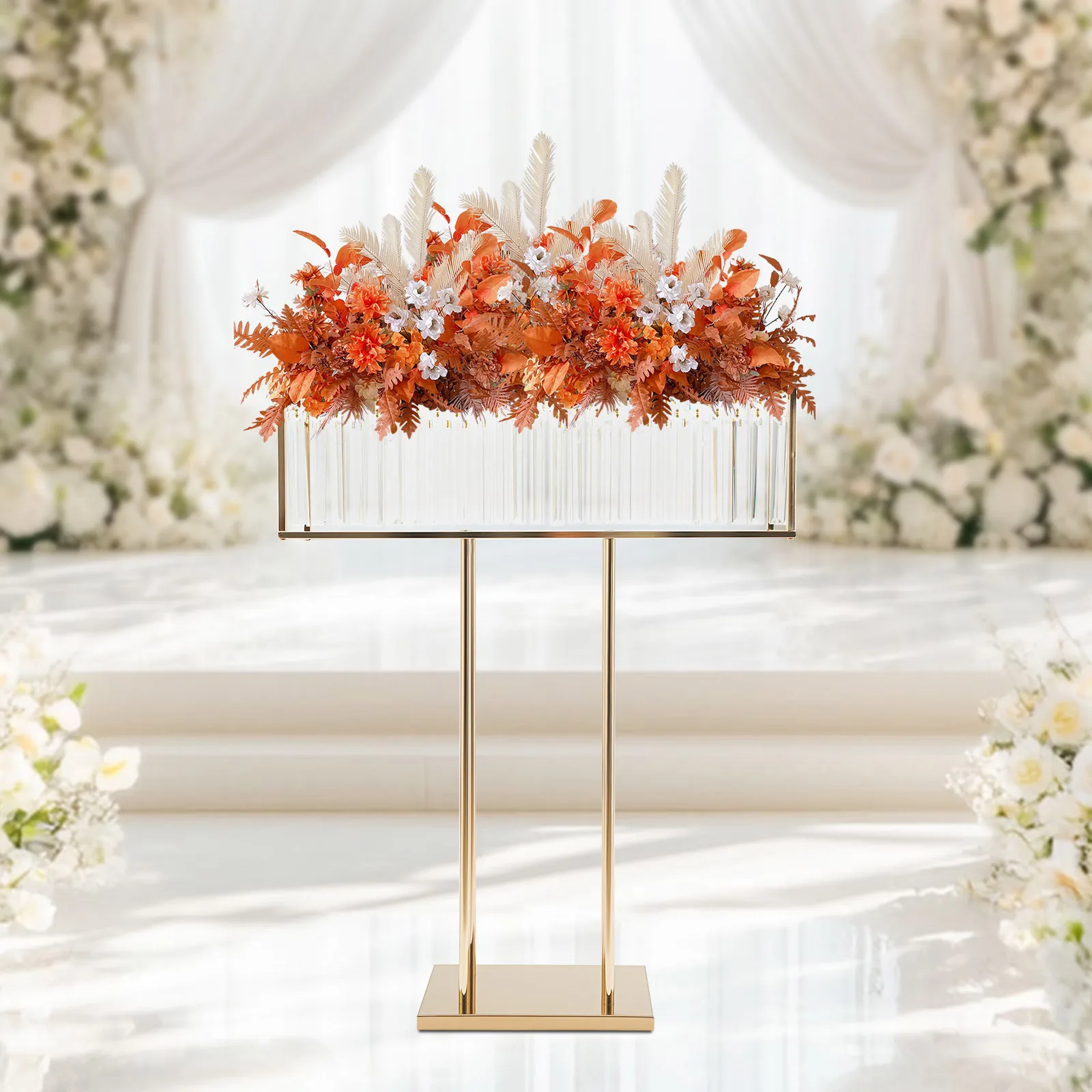 

Elegant Wedding Table Centerpiece Vase,Tall Crystal Wedding Flower Vase,Crystal Flower Vase,Tall Floral Arrangement Stand