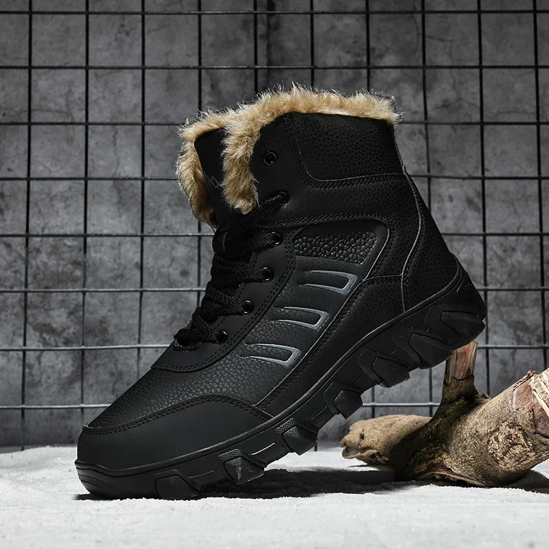 

2025 Fashionable Men Ski Resort Professional Foreign Plush Warm Soft Comfortable Wear-resistant Snow Boots for Walking Movement