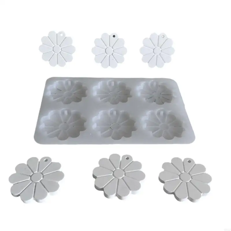 Q0ke Creative Handmade Flower Project Mold Friendly Friendly Silicone Highings Cetakan Bunga Cocok Untuk Keluarga Kerajinan