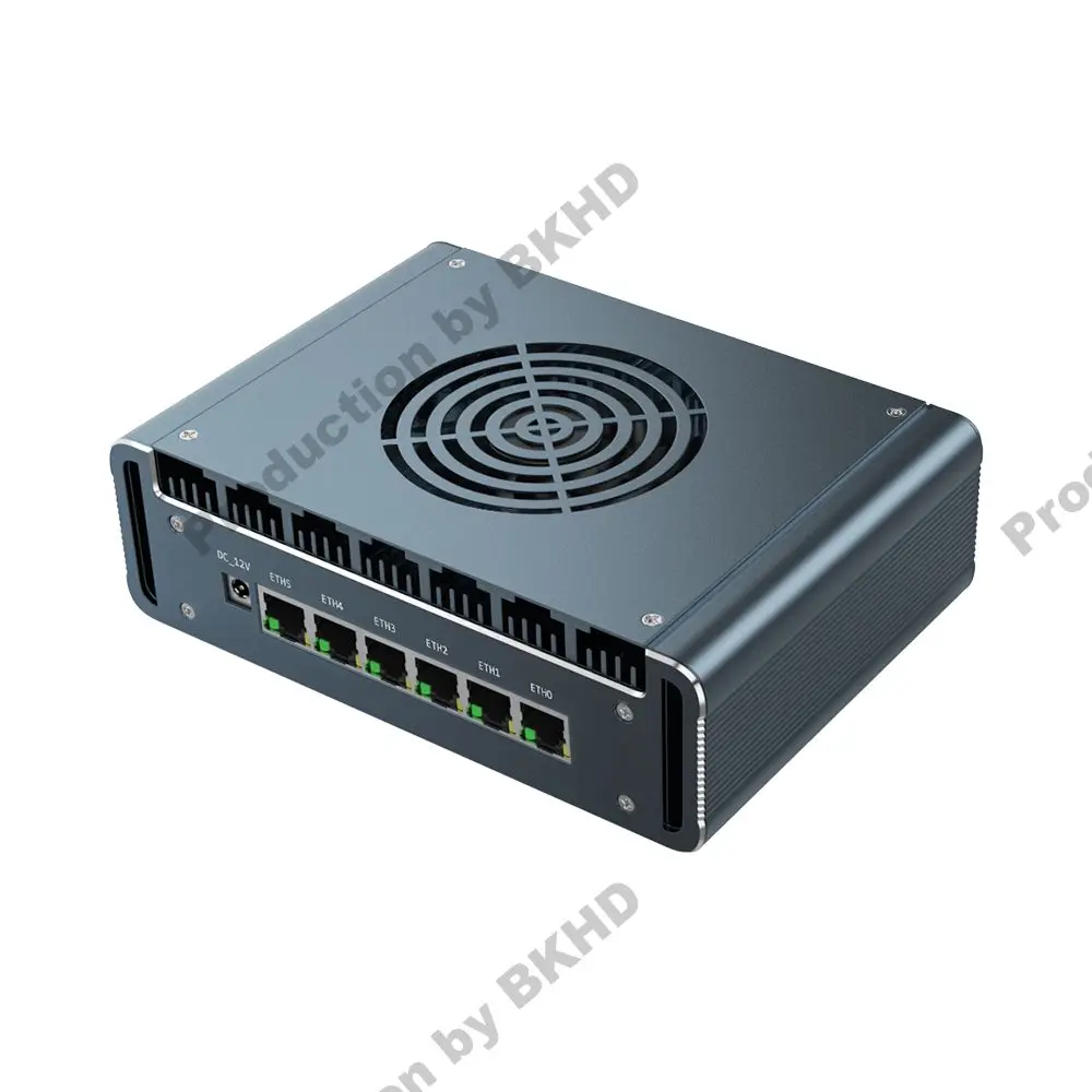 IKuaiOS Fanless kinerja tinggi Host Built-in Intel 11th Gen CPU 6x2.5G Ethernet kompatibel Pfsense ESXi PVE G31 14np 496l