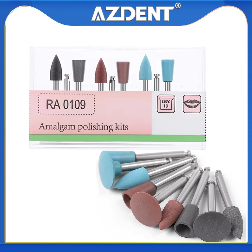 

1bOX Azdent Dental Diamond Burs Polisher RA 0109 Low Speed Handpiece 9 Amalgam Polishing Sizes