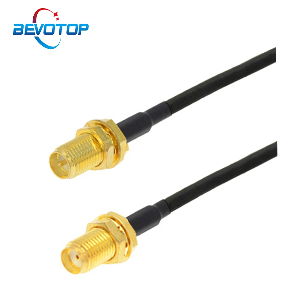 10pcs SMA Female to RP SMA Female WiFi Router Antenna Adapter Extension Cable RF RG174 Coaxial Cable Custom Coax Pigtail Jumper