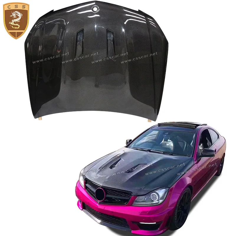 Real Carbon Fiber Hood Engine Cover Bonnet For Benz C-class W204 C63 (507) Car Auto Modification Accessories 2012 2013 2014