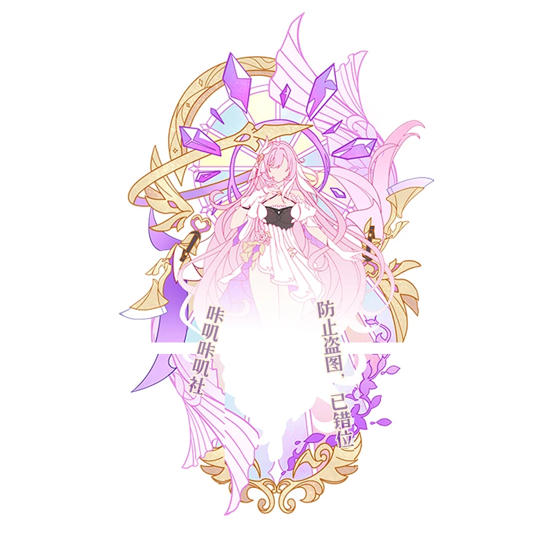 كوسبلاي إليسيا هونكاي إمباكت 3 دوجين أكريليك على الوجهين حامل نموذج لوحة لعبة الشكل شارة الحافة الكرتون ورقة ملونة ديكور