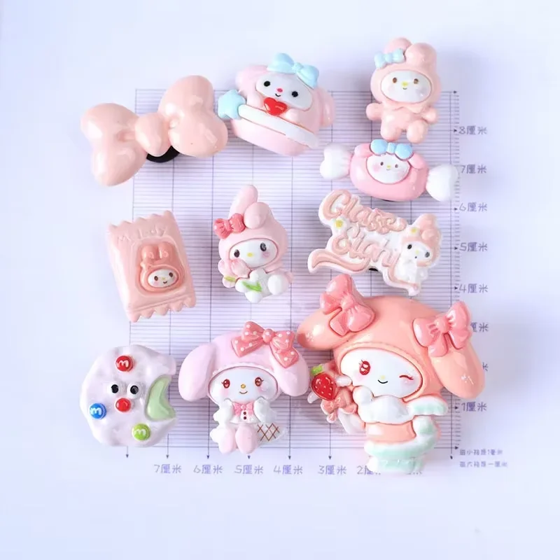 Sanrio Anime Hello Kitty accesorios de hebilla de zapato Kulomi Yugui perro Merloty pudín perro dibujos animados Diy Combo chica regalos de vacaciones