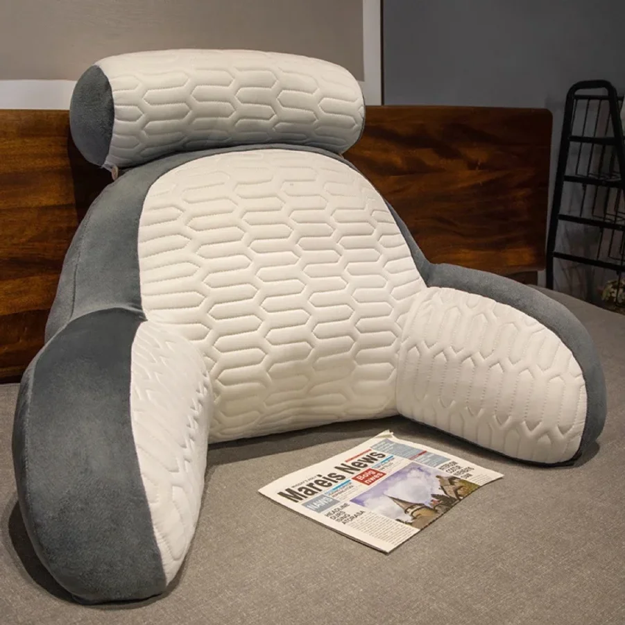 

Ice Silk Bean Cushion Bedside Backrest Pillow Waist Support Office Bedroom Sofa Cushion Home Decoration