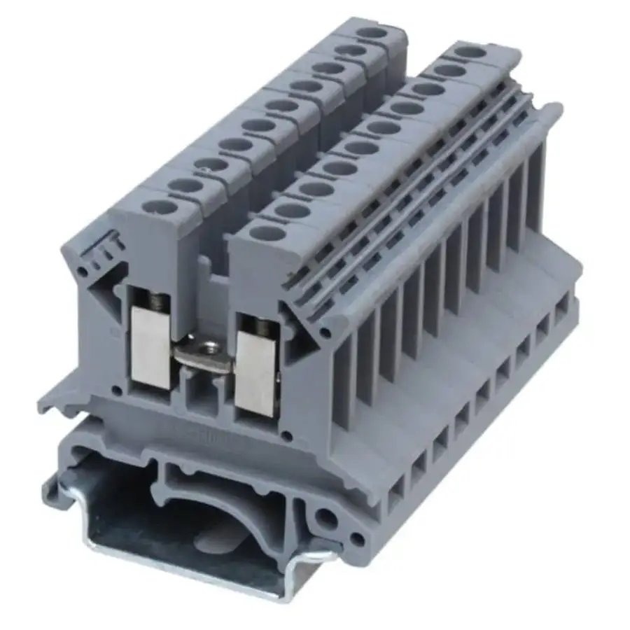 

50pcs UK 3N 800V/ 32A 2m㎡ Screw Power Electric Din Rail Terminal Block Approved by U/L CE RoHS