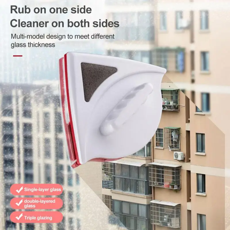 New Magnetic Window Cleaner Brush for Home and High- Window Cleaning Double Sided Glass Cleaning Tool with Strong Magnet