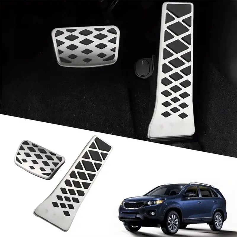 AB96-Car Accelerator Brake Pedal Cover Non-Slip Foot Pedal Cover For Santa Fe Tucson Sonata 9 2016-2023 Accessories