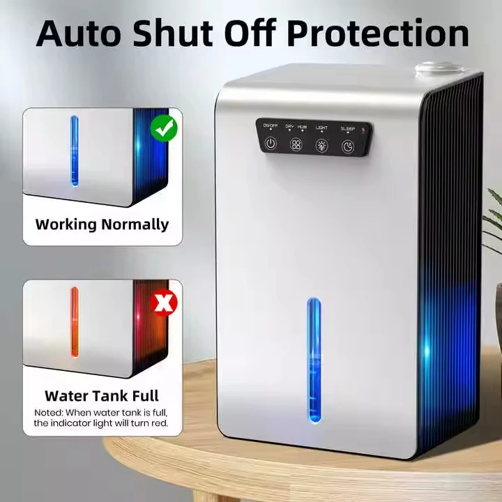 Small Mute Mini Dehumidifier LED Display for Home Office RV Moisture Control New Technology for Bedroom Dehumidification