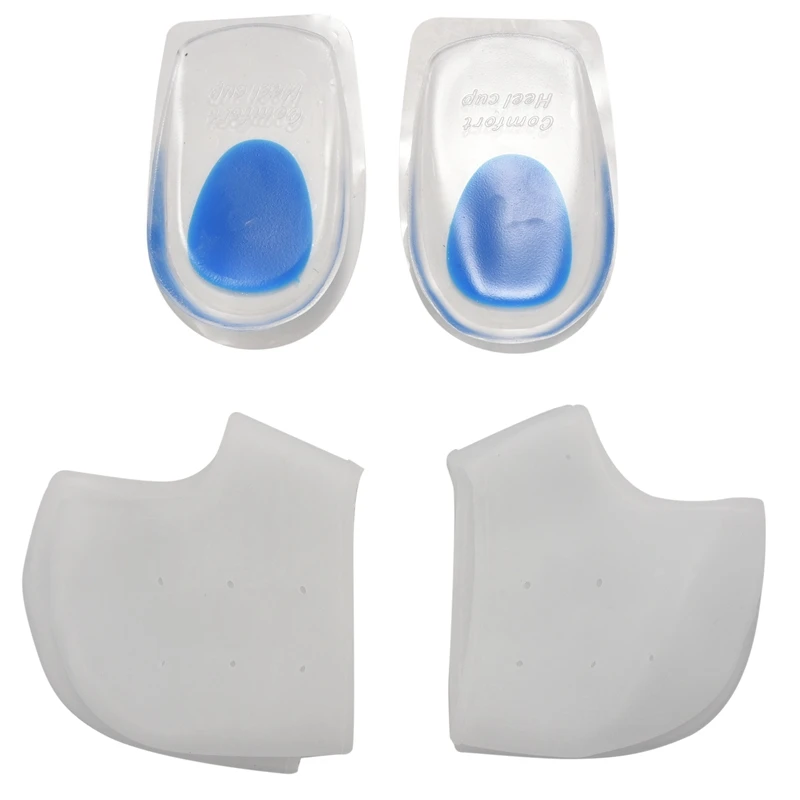 Hot Kf-3 คู่ Heel Cups, Plantar Fasciitis Inserts Pads, เจล Heel Cushion, ซิลิโคนป้องกันส้นเท้า, เหมาะสําหรับ Plantar Fasciiti