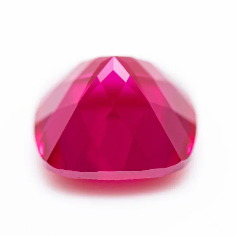 

L-Lab Grown Ruby Red Color Cushion Shape Hydrothermal Gemstone For Jewelry Setting&Custom Design Selectable AGL Certificate